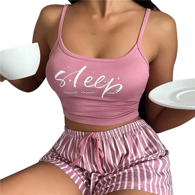 Women's Print Pajama Set: Adorable
